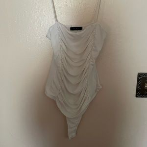 21 saints white cinched bodysuit sz sm